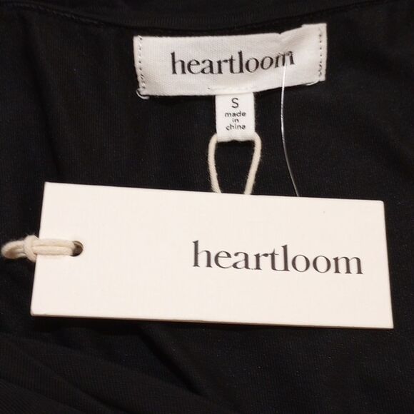 NEW! Heartloom X Revolve Black Knit Tank Dress Mesh Shoulder Trim Side Slit - S - Picture 8 of 9